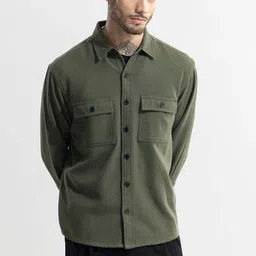 snitch Men Relaxed Fit Fit Solid Spread Collar Casual Shirt-picture-15