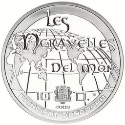 vkcoins 10 Diners 2009 - (The Great Wall in China) Wonders of the world with capsule 1 Modern Coin Collection image 3