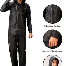 water fighter by zeel Solid Men Rain Suit image 5