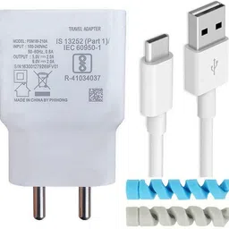 shopreals Wall Charger Accessory Combo for 40W Vivo Y40 / Y 40, Sam-Sung Galaxy A22e / A 22 e, Sam-Sung Galaxy F13-picture-10