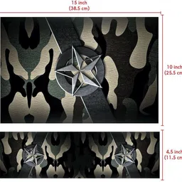 FineArts 4 in 1 Combo Pack with Laptop Skin Sticker Decal, Palmrest Skin, Screen Protector, Key Guard for 15.6 Inch Laptop - Camouflage Star Combo Set image 4
