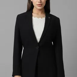 allen solly Women Solid Single Breasted Formal Blazer image 1