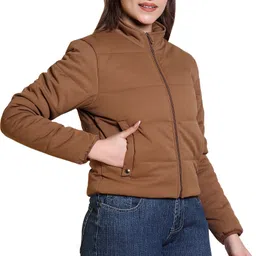 brazo Women Solid Padded Jacket image 4