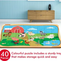 webby Farm House Wooden Jigsaw Puzzle, 40pcs image 2