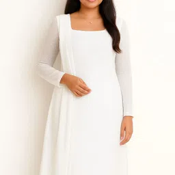 shree bhojalram textile Women Self Design Georgette Straight Kurta-picture-15