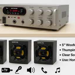 ots world Music/Sound Box Woofer Speaker & Tweeter with Dj Stereo Amplifier Mic/BT/FM 7000 W AV Power Amplifier image 2