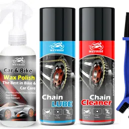 Bike Chain Cleaner Spray and Chain Lubricant with Bike Polish For Bike Way_ab5 with Chain Bursh Rust & Corrosion protection Prevent Chain(150ml Each) Chain Oil Chain Oil-image-2