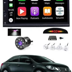 ayw 7 INCH Full Double Din Car Screen Stereo Media Player Audio Video Touch Screen Stereo Full HD with MP3/MP4/MP5/USB/FM Player/WiFi/Bluetooth & Mirror Link with Back Rear Camera & White Sensor For Kizashi Car Stereo-picture-19