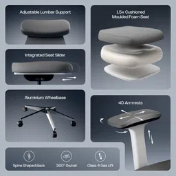 green soul Cosmos Pro Minimal Design Ergonomic Office Chair | Intelli-Adapt | 4D armrest Mesh Office Adjustable Arm Chair image 4