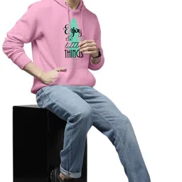 woostro Men Full Sleeve Printed Hooded Sweatshirt image 2