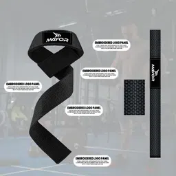 mayor PowerGrip Weight Lifting Straps Soft Padded Wrist Wrap Wrist Support for Gym Wrist Support image 2