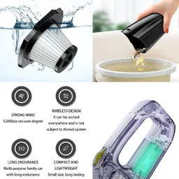 excelanz WIRELESS Car Vacuum Cleaner for Home Car Office, Maestro Pro Strong Power Car Vacuum Cleaner with Anti-Bacterial Cleaning image 5