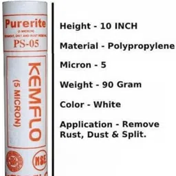 kemflo PREFILTER Spun,Housing,Spanner,Teflon and Pipe for RO Water Purifiers Solid Filter Cartridge image 3