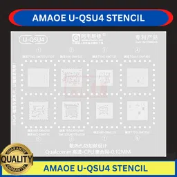 akt AMAOE U-QSU4 STENCIL tin multipurpose,7325,665,4250,680,775,Qualcomm-cpu 0.12mm Quilting Stencil image 3