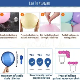 party midlinkerz Unicorn Theme Birthday Decorations Arch Garland Kit With Multi Pastel Balloons image 4