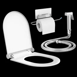 Polypropylene, Brass, Stainless Steel Toilet Seat Cover-image-24