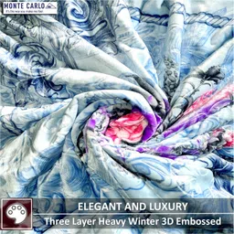 monte carlo Floral Double Mink Blanket for Heavy Winter image 1