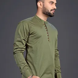 nofilter Men Solid Pure Cotton Straight Kurta image 3