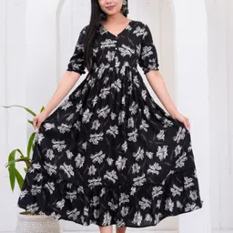 satveer fashion Solid Viscose Rayon Stitched Anarkali Gown-picture-18