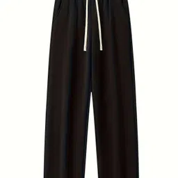 dockstreet Men Solid Black Track Pants image 5