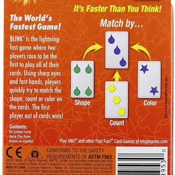 mattel games Blink the World's Fastest Card Game, Multi Color image 2