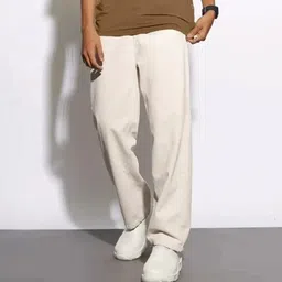 white leapard Men Relaxed Fit Mid Rise Beige Jeans image 4