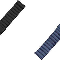 ACM WSM20H22BKGY3354 Pack of 2 Watch Strap Adjustable Steel 22mm for Beatxp Unbound Curv Smartwatch (Black/Grey) Smart Watch Strap image 3