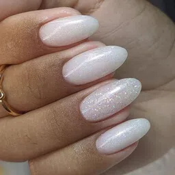 reimichi GLITTERY WHITE Quick Drying Long-lasting No Toxin Nail Colour GLITTERY WHITE image 3