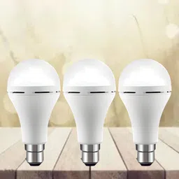 clairbell Emergency 15W Inverter LED Bulb with 1200mAh Rechargeable Battery Pack of 3 F134 4 hrs Bulb Emergency Light image 1