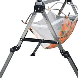 Schola Foldable Portable Square Steel Cradle Ghodiyu for Baby with Hammock Palna image 2
