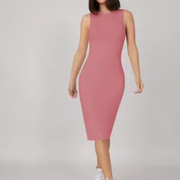 toochki Women Bodycon Pink Midi/Calf Length Dress-picture-12