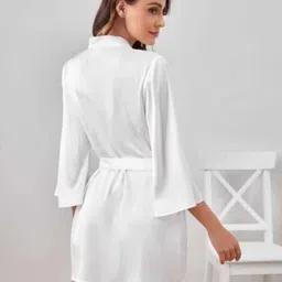 cotovia White 2 Free Size Bath Robe image 2