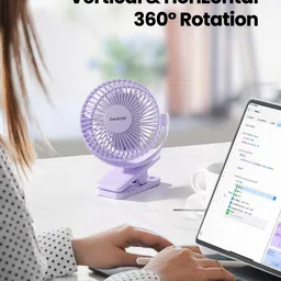 Gaiatop Portable Clip on Fan Battery Operated, Small Powerful USB Table Fan 3 Speed Quiet Mini Desk Fan, 360° Rotate Personal Cooling Fan USB Fan USB Fan USB Fan image 2