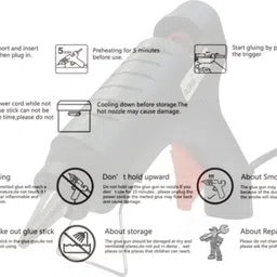 kmtiong Mini 20 Watt & Glue Sticks Hot Melt Glue Gun For Art & Crafts Standard Temperature Corded Glue Gun image 5