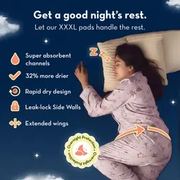 plush XXXL U.S.Cotton Sanitary pads with individual biodegradable pouches- 410mm Sanitary Pad image 5