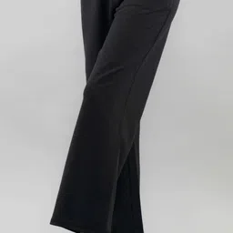jazzupss enterprises Women Flared Black Pure Cotton Trousers-picture-20