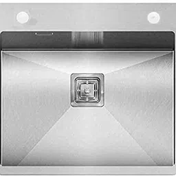 arquin 24" x 18" x 9" Handmade MATT Finish Single Bowl Grade 304 Stainless Steel Kitchen Sink with Tap Hole Kitchen Sink Single Bowl with Tap Hole 24x18x9 Vessel Sink-picture-18