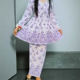 apsarah Women Cotton Blend Ethnic Top Palazzo Set-picture-23
