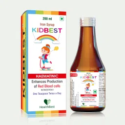 HealthBest Kidbest Iron (Haematinic) Syrup Zinc Folic Acid 200 ML-image-28