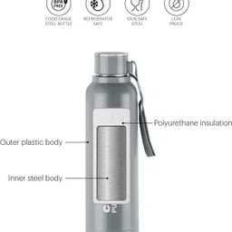 cello Puro -X Benz 900 | PU Insulation | Leak Proof| Wide Mouth & Easy to Open | 650 ml Bottle image 3