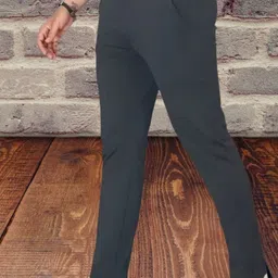 civirasttyle Men Slim Fit Grey Cotton Blend Trousers image 1