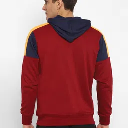 alan jones Men Full Sleeve Color Block Hooded Sweatshirt image 2