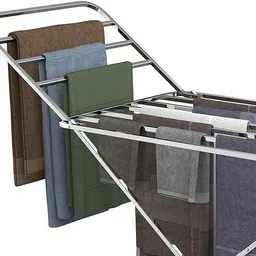 nandeksha Steel Floor Cloth Dryer Stand Stand for Clothes Heavy Base Stainless Steel image 2