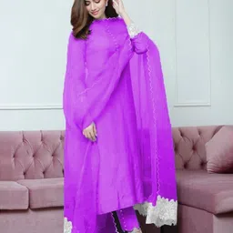 zengry Embellished Kurta, Trouser/Pant & Dupatta Set-picture-17