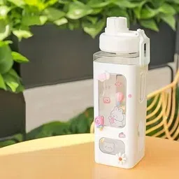 keraliya brother kawaii water bottle with straw and sticker 700ml 700 ml Water Bottle-picture-24