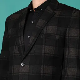 v-mart Men Checkered Single Breasted Casual, Festive & Wedding Blazer image 4
