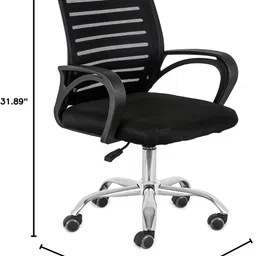 maestro Office Chair for Home with Back Support Arm Rest 360 Degree Rotating Ergonomic Fabric Office Conference Chair image 3