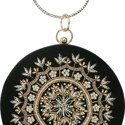 tanishqa creations Party, Casual Black Clutch image 5