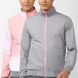 peter england Men Textured Casual Jacket image 1