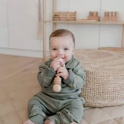 shreeja shilpcraft Neem Wood Baby Rattles with baby neem Teether Rattle image 4